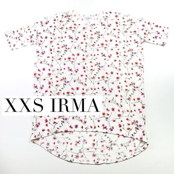 LuLaRoe Irma Tunic XXS Floral NEW - Picture 1 of 2